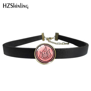 Avatar The Last Airbender Glass Dome Leather Choker